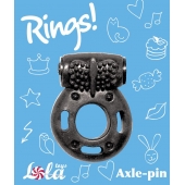 Черное эрекционное кольцо с вибрацией Rings Axle-pin - Lola Games - в Краснодаре купить с доставкой