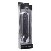 Чёрная увеличивающая насадка на член Mamba Cock Sheath Packaged - 16,5 см. - XR Brands - в Краснодаре купить с доставкой