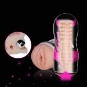 Мастурбатор-вагина Sex In A Can Vibra Vagina Tunnel - Lovetoy - в Краснодаре купить с доставкой