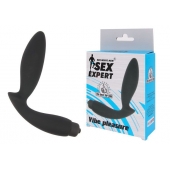 Чёрный вибростимулятор простаты Sex Expert Vibe Pleasure - Sex Expert - в Краснодаре купить с доставкой