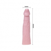 Телесная насадка с вибрацией Sex Expert - 18 см. - Sex Expert - в Краснодаре купить с доставкой