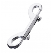 Серебристый двухсторонний карабин TOYFA Metal - ToyFa - купить с доставкой в Краснодаре