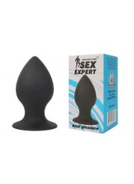 Чёрная анальная пробка Sex Expert - 7 см. - Bior toys