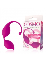 Розовые фигурные вагинальные шарики Cosmo - Bior toys
