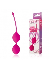 Розовые вагинальные шарики Cosmo - Bior toys