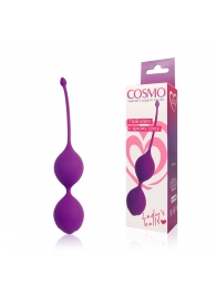 Фиолетовые двойные вагинальные шарики с хвостиком Cosmo - Cosmo