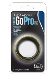 Черно-желтое силиконовое эрекционное кольцо Silicone Go Pro Cock Ring - Blush Novelties - в Краснодаре купить с доставкой