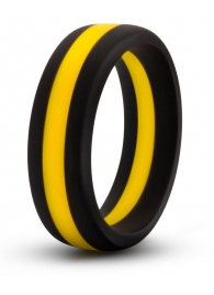 Черно-желтое силиконовое эрекционное кольцо Silicone Go Pro Cock Ring - Blush Novelties - в Краснодаре купить с доставкой