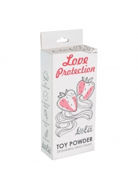 Пудра для игрушек Love Protection с ароматом клубники со сливками - 30 гр. - Lola Games - купить с доставкой в Краснодаре