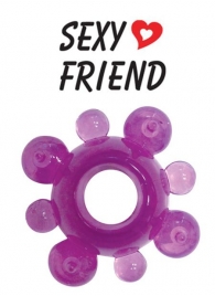 Фиолетовое эрекционное кольцо Sexy Friend - 1137 - в Краснодаре купить с доставкой