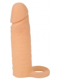 Насадка на фаллос с кольцом для мошонки - 16 см. - Sex Expert - в Краснодаре купить с доставкой