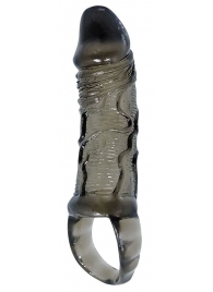 Закрытая насадка на фаллос с кольцом для мошонки - 15 см. - Sex Expert - в Краснодаре купить с доставкой