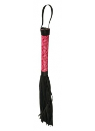 Аккуратная плетка с розовой рукоятью Passionate Flogger - 39 см. - Erokay - купить с доставкой в Краснодаре