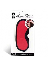 Красная маска на глаза Peek-a-Boo - Lux Fetish - купить с доставкой в Краснодаре