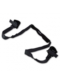 Черная поддержка с подкладкой для комфорта шеи с манжетами на лодыжки - Lux Fetish - купить с доставкой #SOTBIT_REGIONS_UF_V_REGION_NAME#