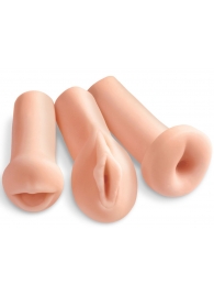 Комплект из 3 мастурбаторов All 3 Holes: вагина, анус, ротик - Pipedream - в Краснодаре купить с доставкой