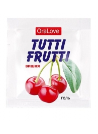 Пробник гель-смазки Tutti-frutti с вишнёвым вкусом - 4 гр. - Биоритм - купить с доставкой в Краснодаре
