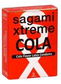 Ароматизированные презервативы Sagami Xtreme COLA - 3 шт. - Sagami - купить с доставкой в Краснодаре