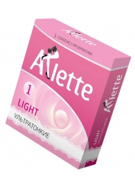 Ультратонкие презервативы Arlette Light - 3 шт. - Arlette - купить с доставкой в Краснодаре