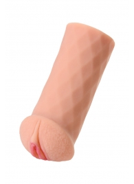 Телесный мастурбатор-вагина ELEGANCE с ромбами по поверхности - KOKOS - в Краснодаре купить с доставкой