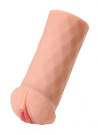 Телесный мастурбатор-вагина ELEGANCE с ромбами по поверхности - KOKOS - в Краснодаре купить с доставкой