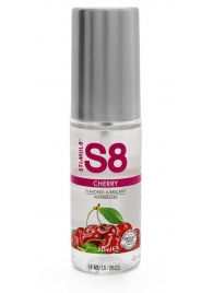 Смазка на водной основе S8 Flavored Lube со вкусом вишни - 50 мл. - Stimul8 - купить с доставкой в Краснодаре