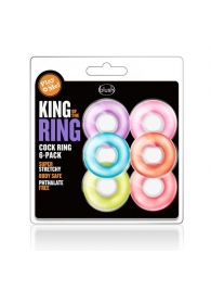 Набор из 6 эрекционных колец King of the Ring - Blush Novelties - в Краснодаре купить с доставкой