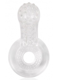 Прозрачное эрекционное кольцо с шипиками - Sex Expert - в Краснодаре купить с доставкой