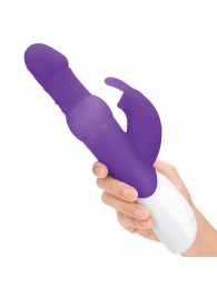 Фиолетовый вибратор с вращающимися шариками - 26,3 см. - Rabbit Essentials