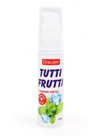 Гель-смазка Tutti-frutti со вкусом сладкой мяты - 30 гр. - Биоритм - купить с доставкой в Краснодаре