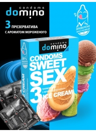 Презервативы для орального секса DOMINO Sweet Sex с ароматом мороженого - 3 шт. - Domino - купить с доставкой в Краснодаре
