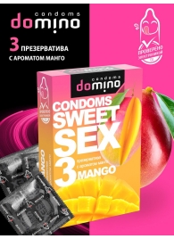 Презервативы для орального секса DOMINO Sweet Sex с ароматом манго - 3 шт. - Domino - купить с доставкой в Краснодаре