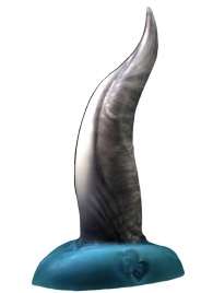 Черно-голубой фаллоимитатор  Дельфин small  - 25 см. - Erasexa - купить с доставкой в Краснодаре