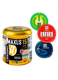 Презервативы с точками и рёбрами в металлическом кейсе MAXUS Special - 15 шт. - Maxus - купить с доставкой в Краснодаре