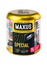 Презервативы с точками и рёбрами в металлическом кейсе MAXUS Special - 15 шт. - Maxus - купить с доставкой в Краснодаре