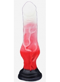 Бело-красный фаллоимитатор  Оборотень mini  - 20,5 см. - Erasexa - купить с доставкой в Краснодаре