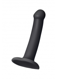 Черный фаллос на присоске Silicone Bendable Dildo S - 17 см. - Strap-on-me - купить с доставкой в Краснодаре
