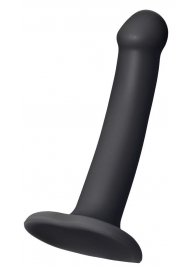 Черный фаллос на присоске Silicone Bendable Dildo S - 17 см. - Strap-on-me - купить с доставкой в Краснодаре