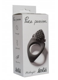 Черное эрекционное виброкольцо Pure Passion Midnight - Lola Games - в Краснодаре купить с доставкой