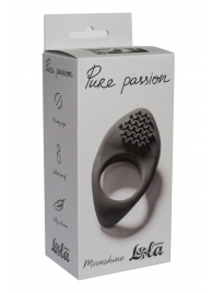 Черное эрекционное виброкольцо Pure Passion Moonshine - Lola Games - в Краснодаре купить с доставкой