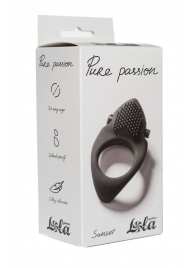 Черное эрекционное виброкольцо Pure Passion Sunset - Lola Games - в Краснодаре купить с доставкой