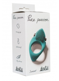Зеленое эрекционное виброкольцо Pure Passion Sunset - Lola Games - в Краснодаре купить с доставкой