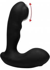 Черный стимулятор простаты Alpha-Pro 7X P-Milker Silicone Prostate Stimulator with Milking Bead - XR Brands - в Краснодаре купить с доставкой