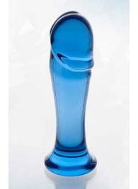 Голубая стеклянная анальная втулка - 13 см. - Sexus