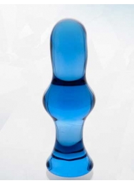Голубая стеклянная анальная втулка - 12 см. - Sexus