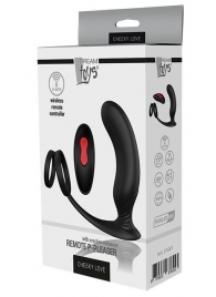 Черный массажер простаты REMOTE P-PLEASER - Dream Toys - в Краснодаре купить с доставкой