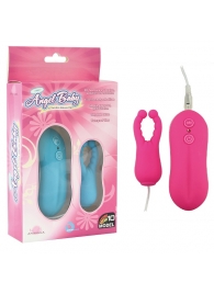 Розовый вибростимулятор с усиками Angel Baby NIpple Cock clips - Howells - в Краснодаре купить с доставкой