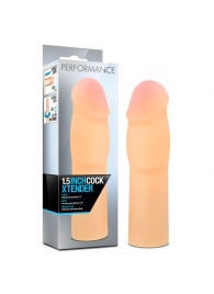 Телесная насадка-удлинитель на пенис PERFORMANCE 1.5INCH COCK XTENDER - 16 см. - Blush Novelties - в Краснодаре купить с доставкой