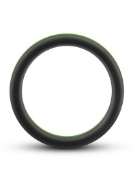 Черно-зеленое эрекционное кольцо Silicone Go Pro Cock Ring - Blush Novelties - в Краснодаре купить с доставкой