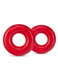 Набор из 2 красных эрекционных колец DONUT RINGS OVERSIZED - Blush Novelties - в Краснодаре купить с доставкой